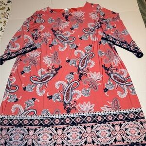 Studio One New York brand paisley print dress sz 2X